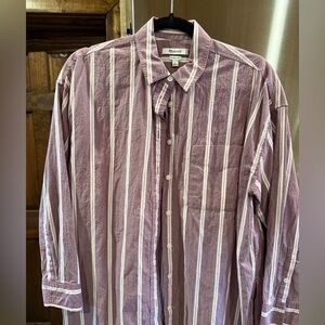 Madewell Women’s Mauve Stripe Button-Up Shirt